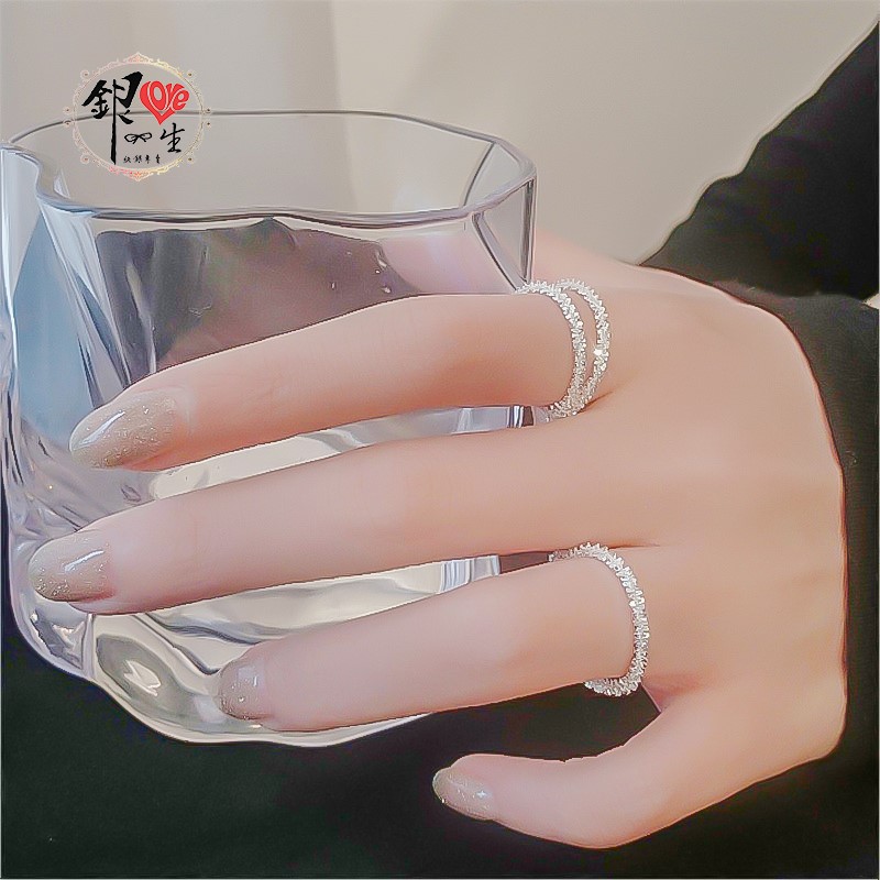 s925純銀 波光粼粼璀燦 軟式 戒指